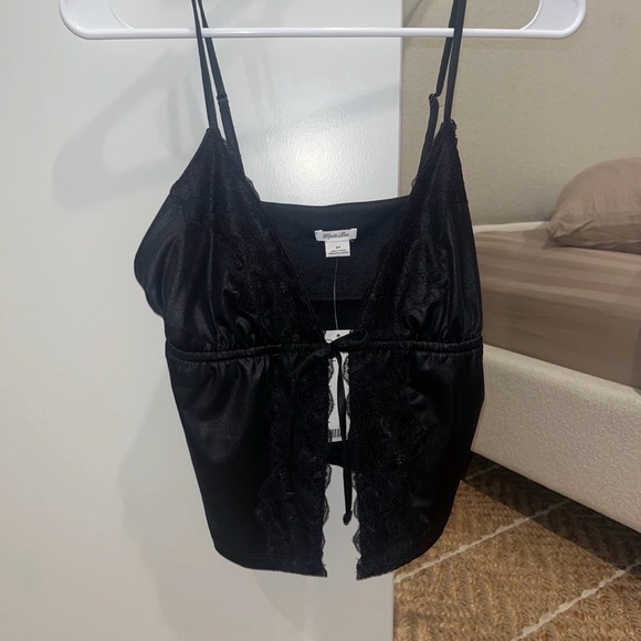 Kimchi Blue Tops - Tie Front Lace Camisole